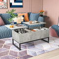 Gray Lift Top Coffee Table with Hidden Compartment T674797