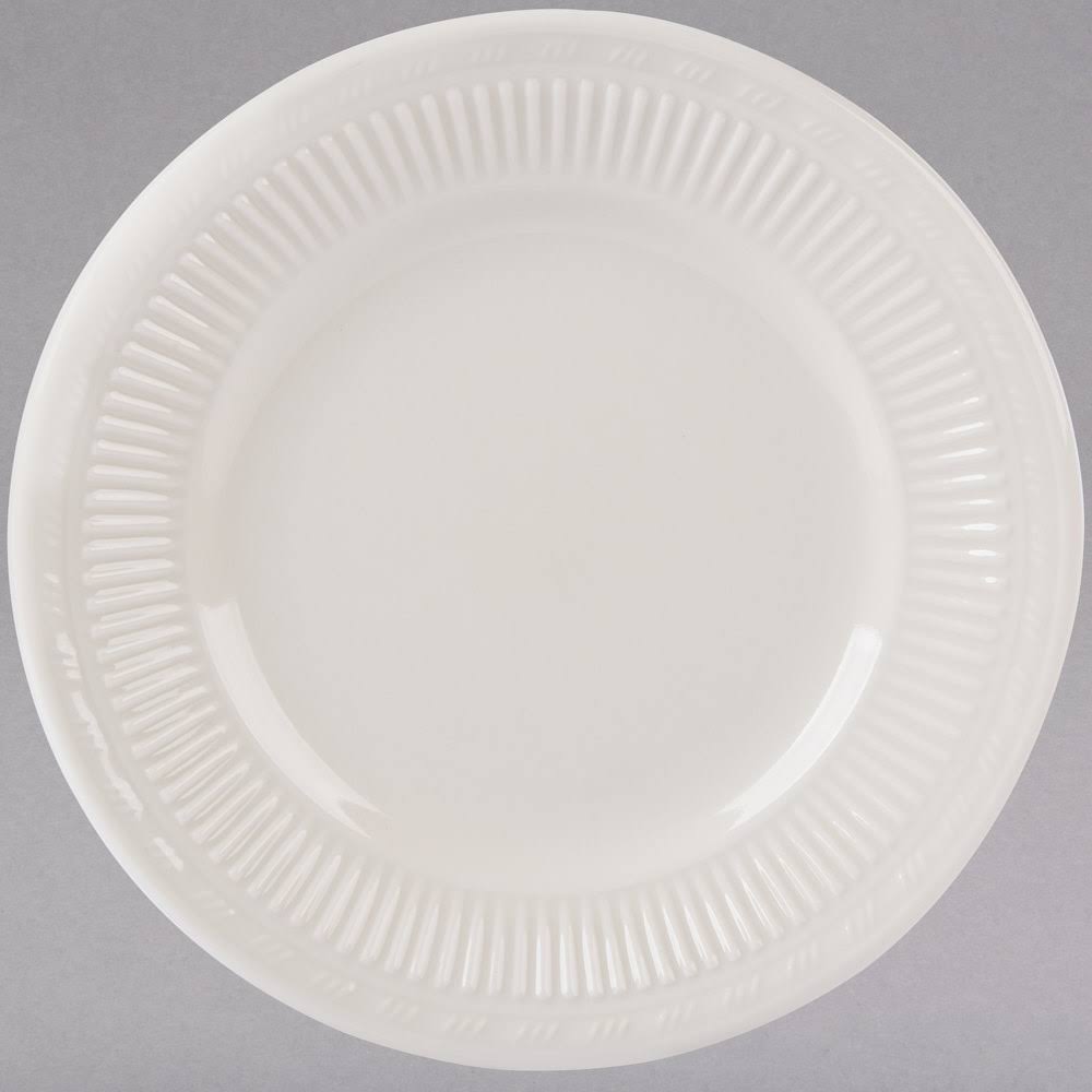 White 6.5 in. Embossed Plate H61915
