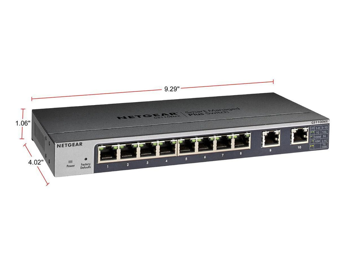 10-Port Gigabit 10G Ethernet Smart Managed Switch W414672