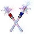 Light Up Snowflake Spinning Wand Q577