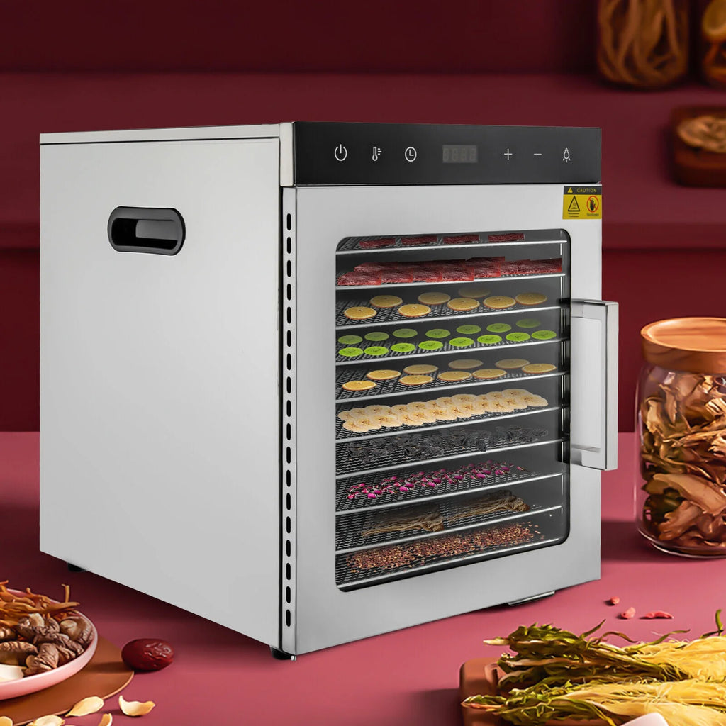 800W 10-Tray Stainless Steel Food Dehydrator R67046