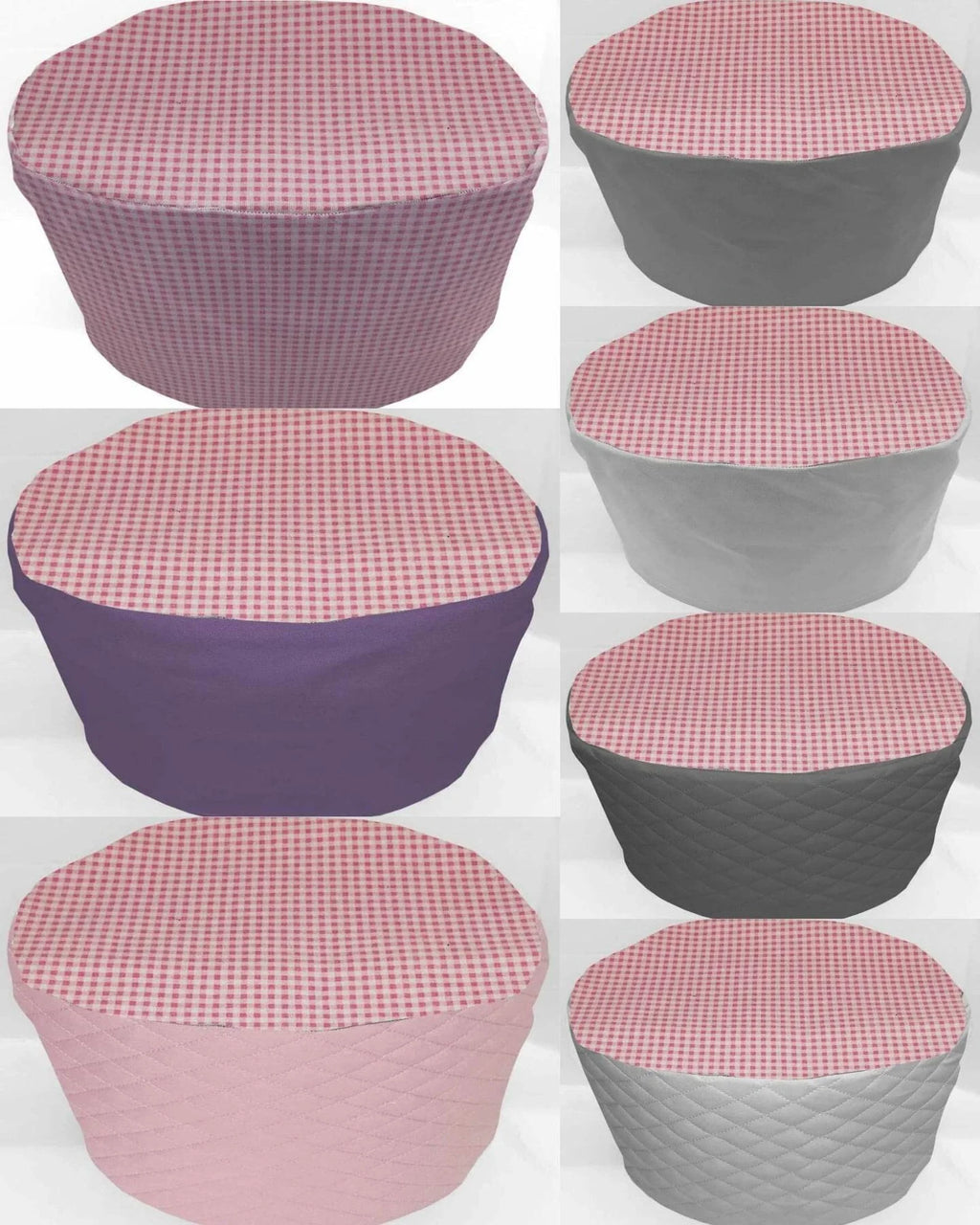 Pink & White Checked Gingham Slow Cooker Cover Z46186