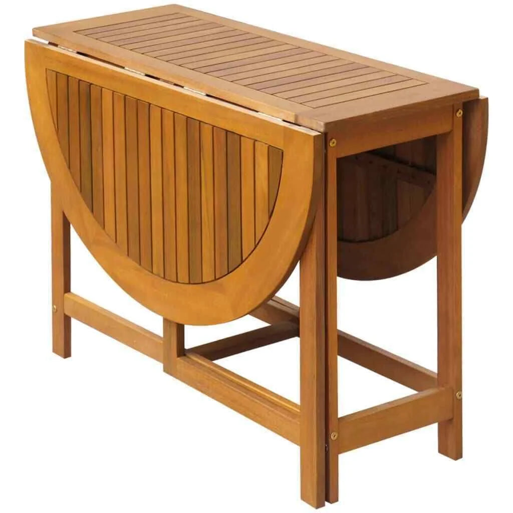 5 Piece Folding Outdoor Dining Set Solid Acacia Wood I877