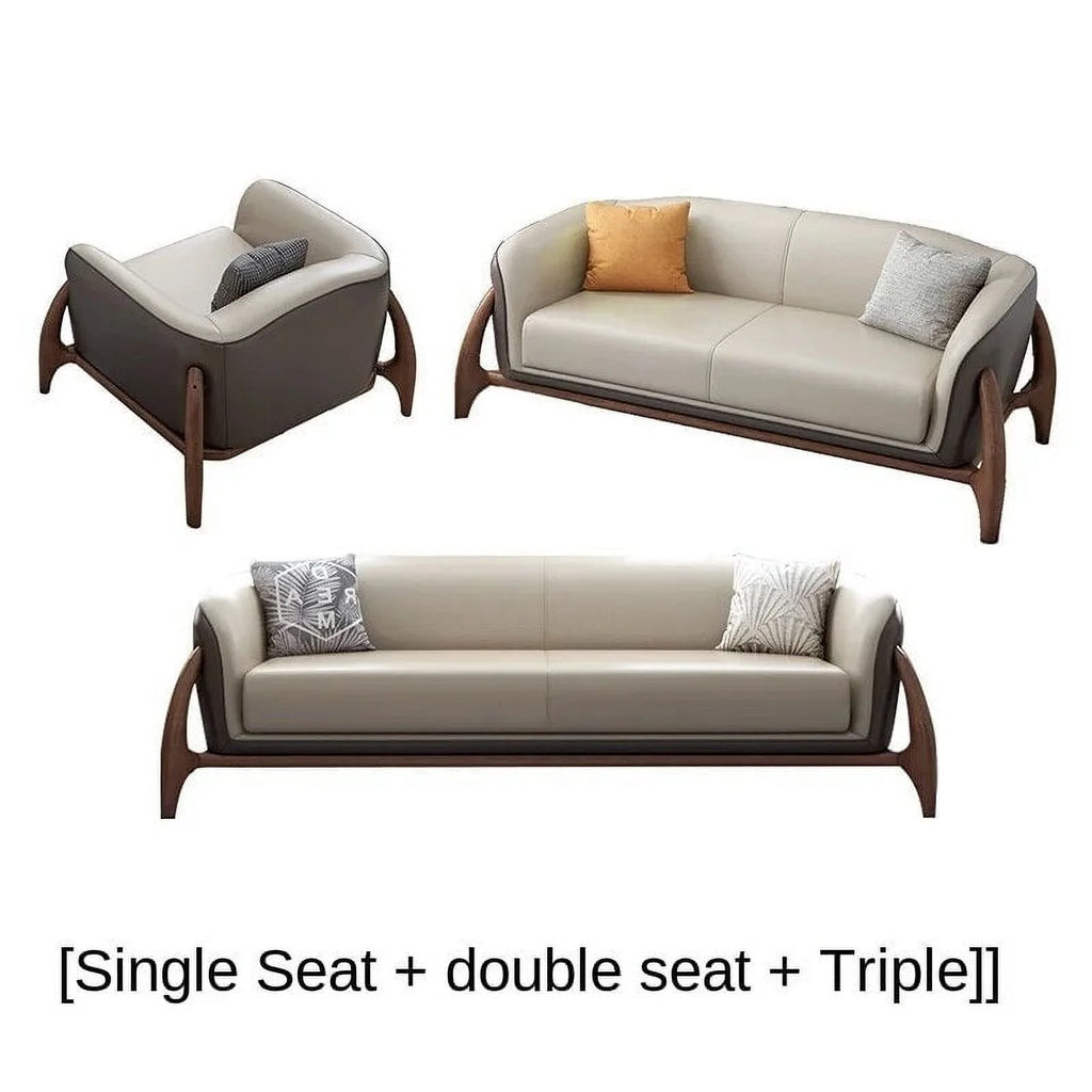 Nordic Leather Sectional Sofa Set Q2925