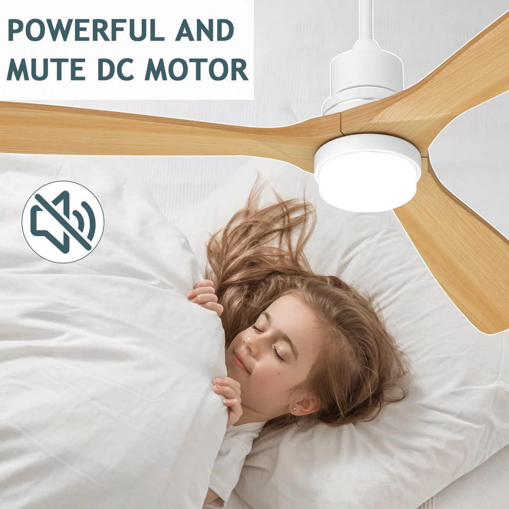 52'' White Ceiling Fan with Light and Remote Control Z6197