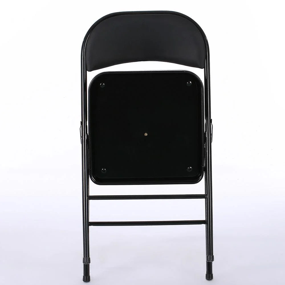 Black Leather Folding Conference Chairs Y426264