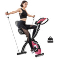 White Magnetic Folding Exercise Bike L716