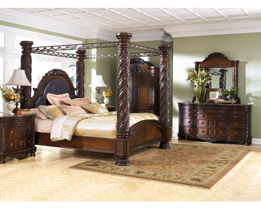 Ornate 3 Drawer Nightstand with Marble Inlay Top, Dark Brown X9621