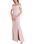 Metallic Jacquard Gown P352413