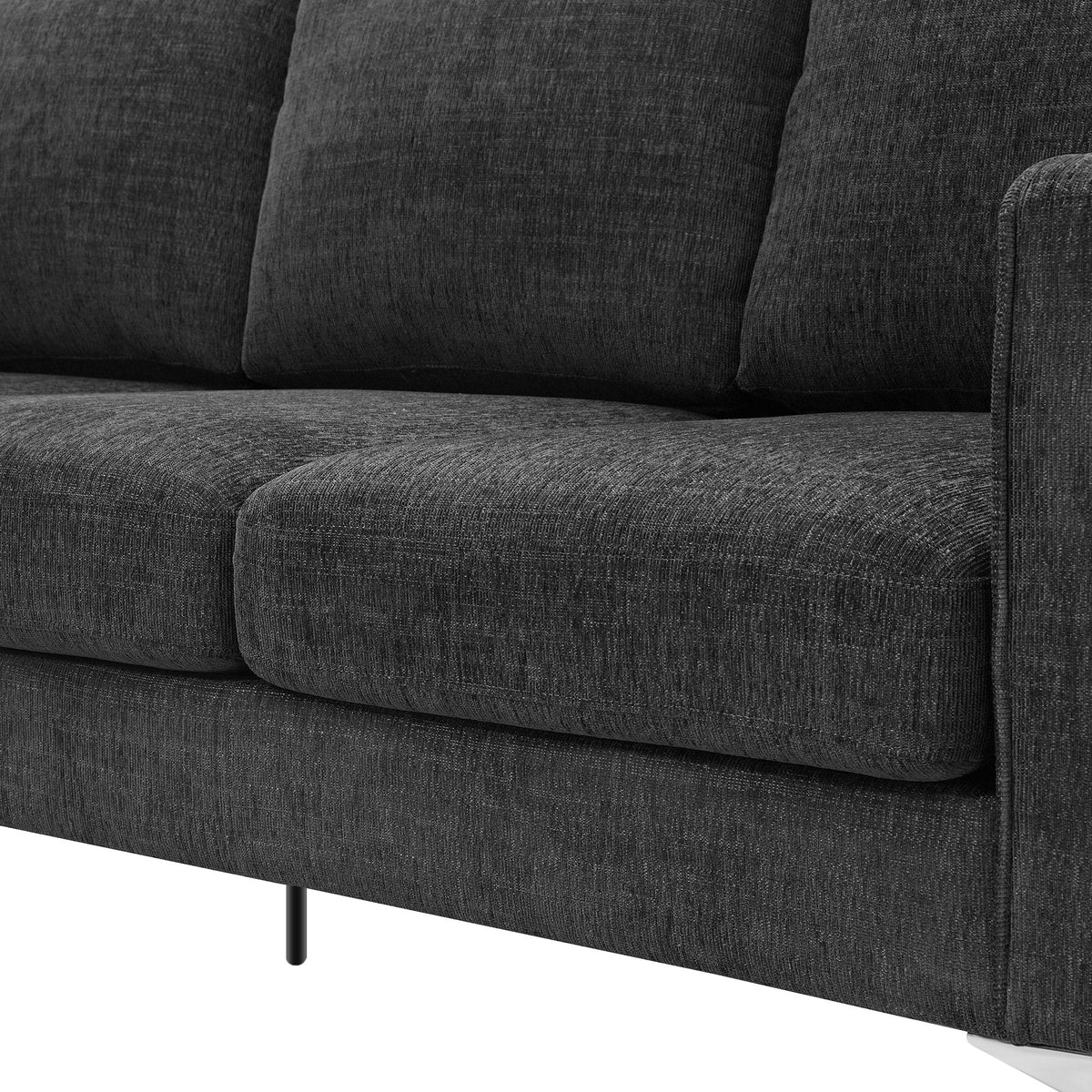 3-Piece Linen Upholstered Sofa Set with Metal Legs H9310