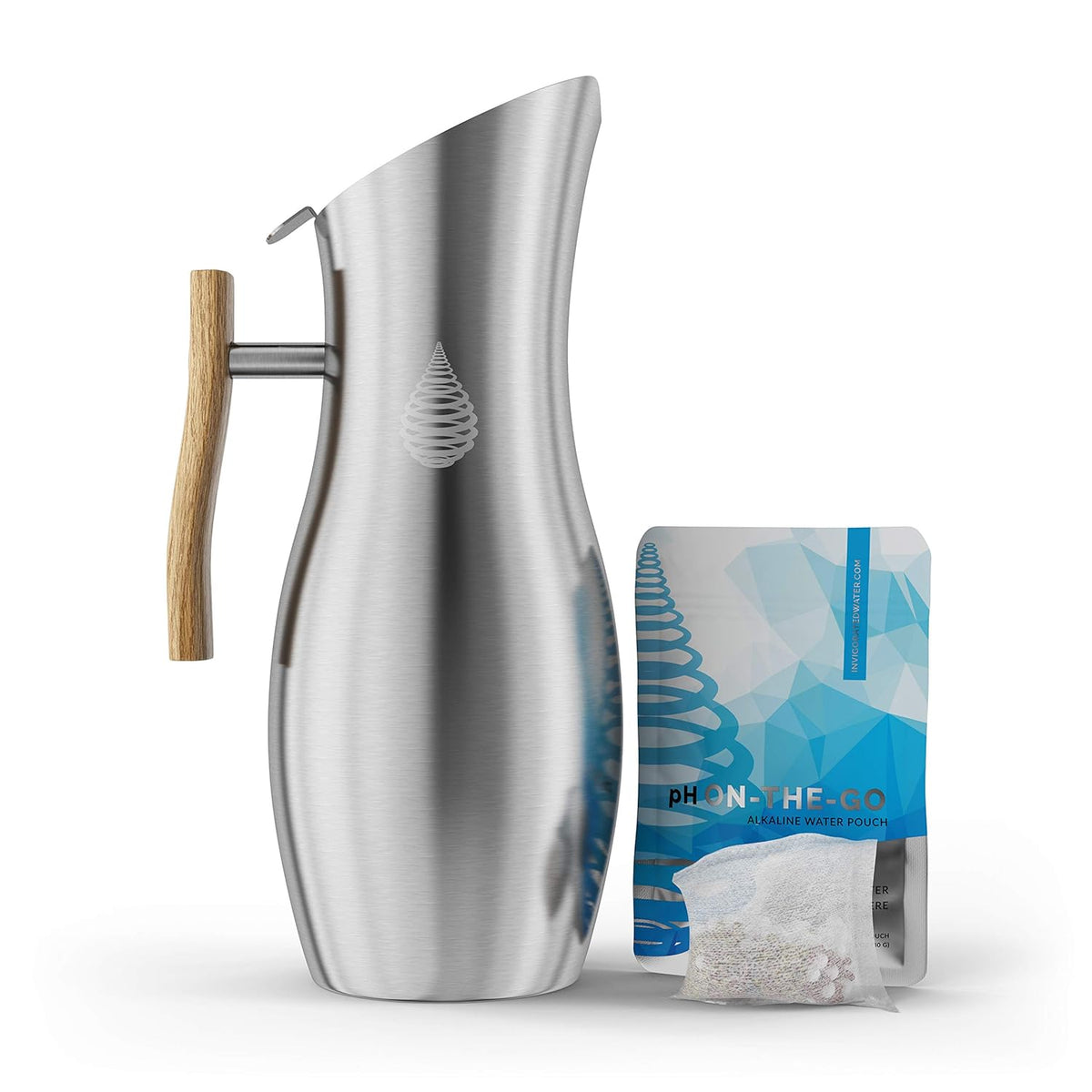 Gold Stainless Steel Alkaline Water Pitcher, 64oz 1.9L, Pack of 2 K793