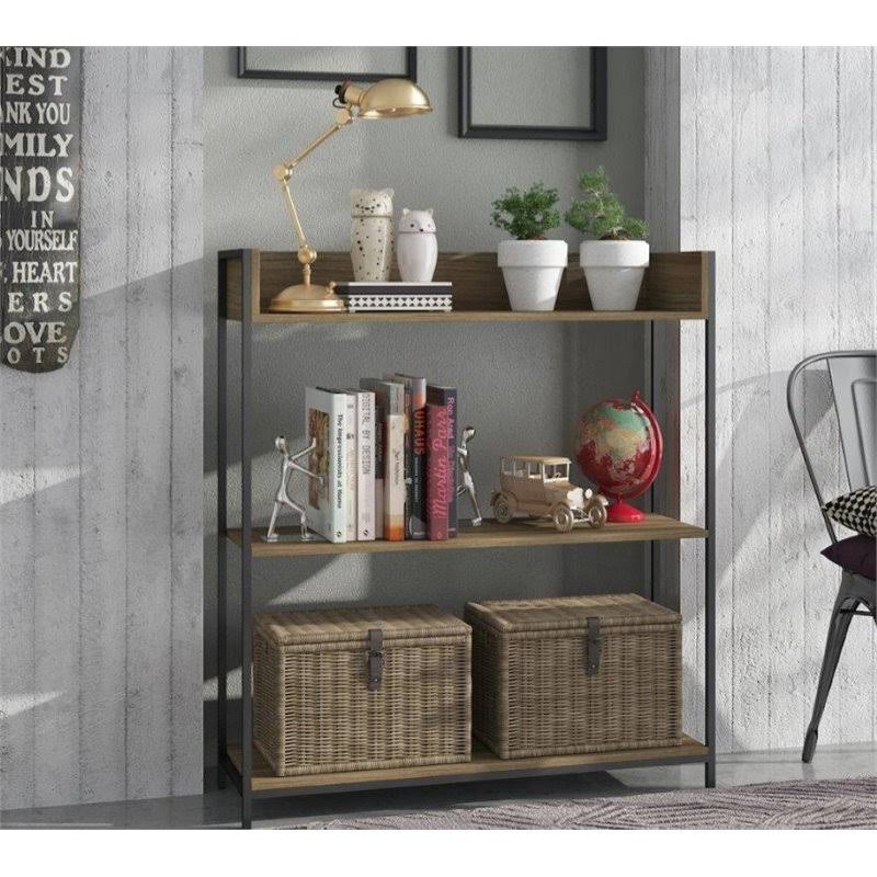 3 Shelves Dark Oak Bookcase H857