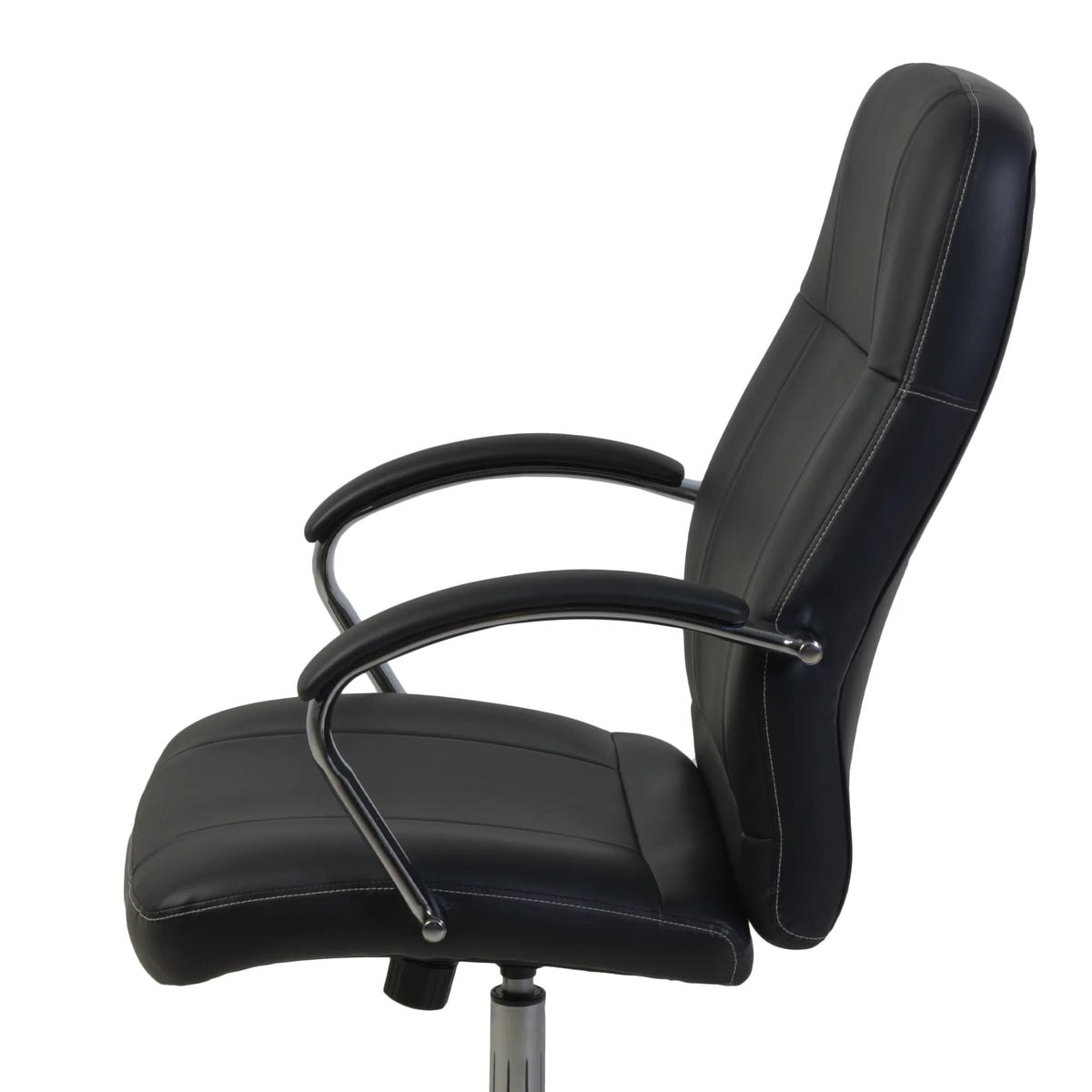 Black Leatherette Executive Office Chair with Arms N84354