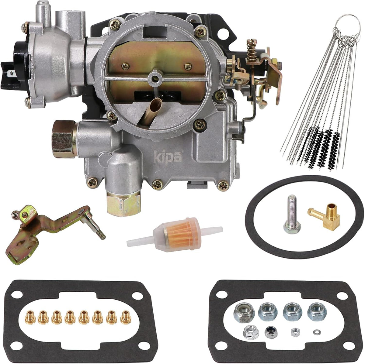 Carburetor for Mercruiser Marine 4-Cylinder 2.5L 3.0L 2 Barrel Side Fuel Inlet with Electric Choke Q879