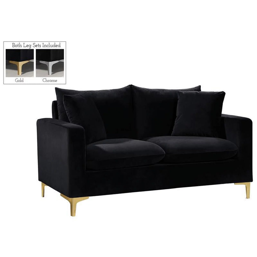 Velvet Accent Chair and Loveseat O655
