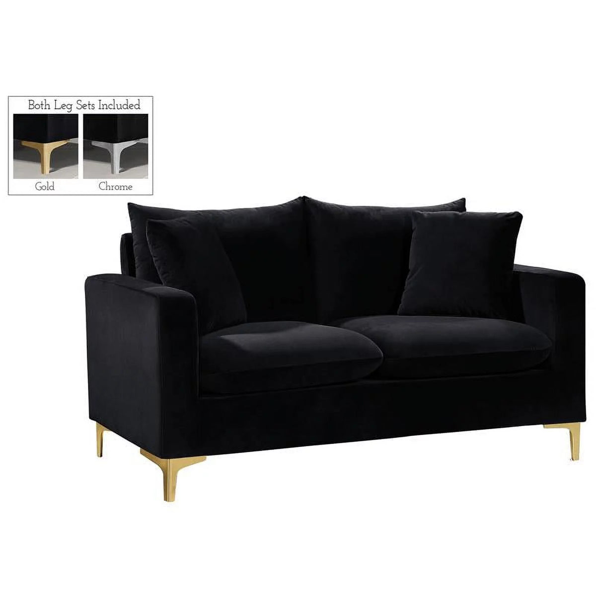Velvet Accent Chair and Loveseat O655