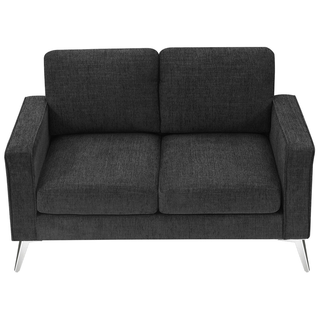 3-Piece Linen Upholstered Sofa Set with Metal Legs H9310