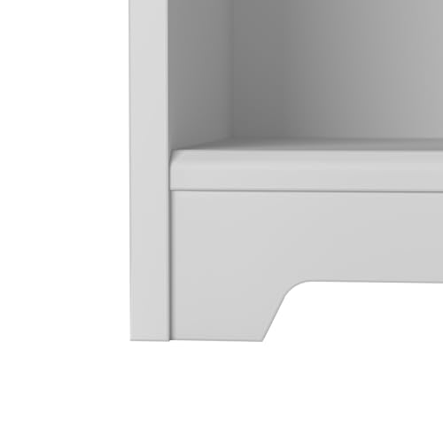 Tall 5 Shelf White Bookcase K79629