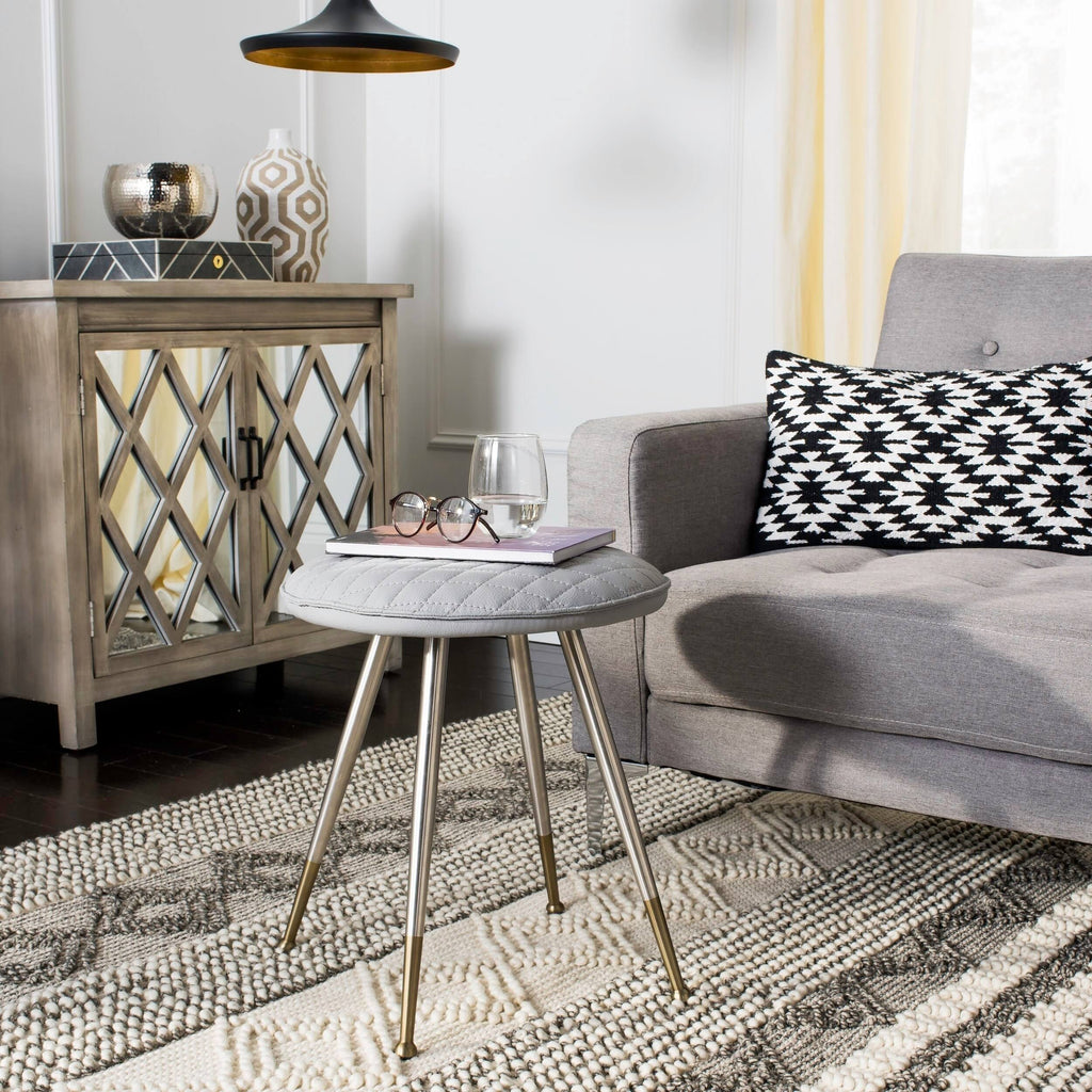 Grey Mid Century Modern Stool E20657