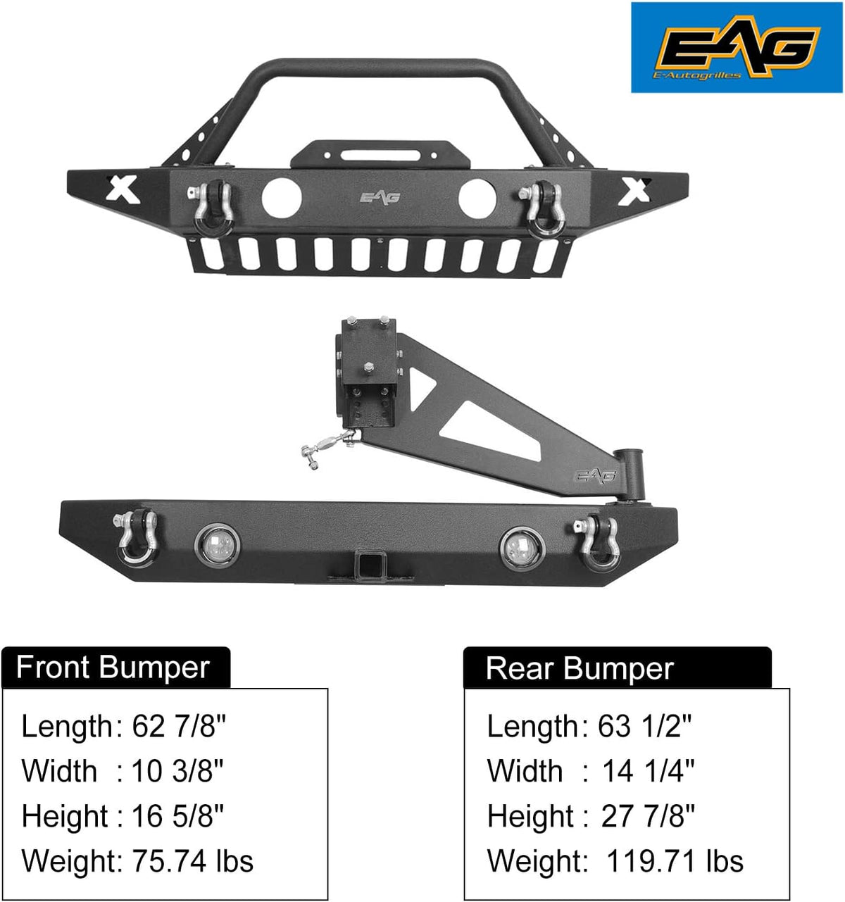 Front Bumper with Tire Carrier Combo V819