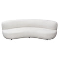 White Faux Sheepskin Curved Sofa S562