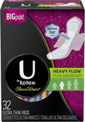 Ultra Thin Pads with Wings, Heavy Flow, 32 Count T538