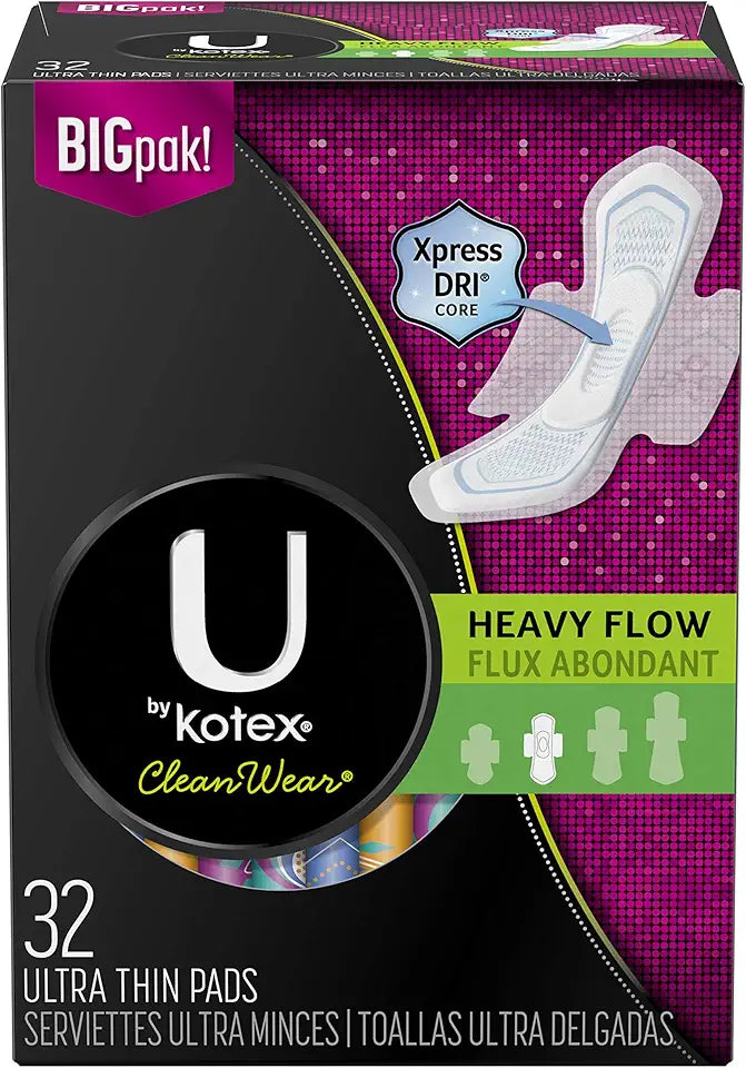 Ultra Thin Pads with Wings, Heavy Flow, 32 Count T538