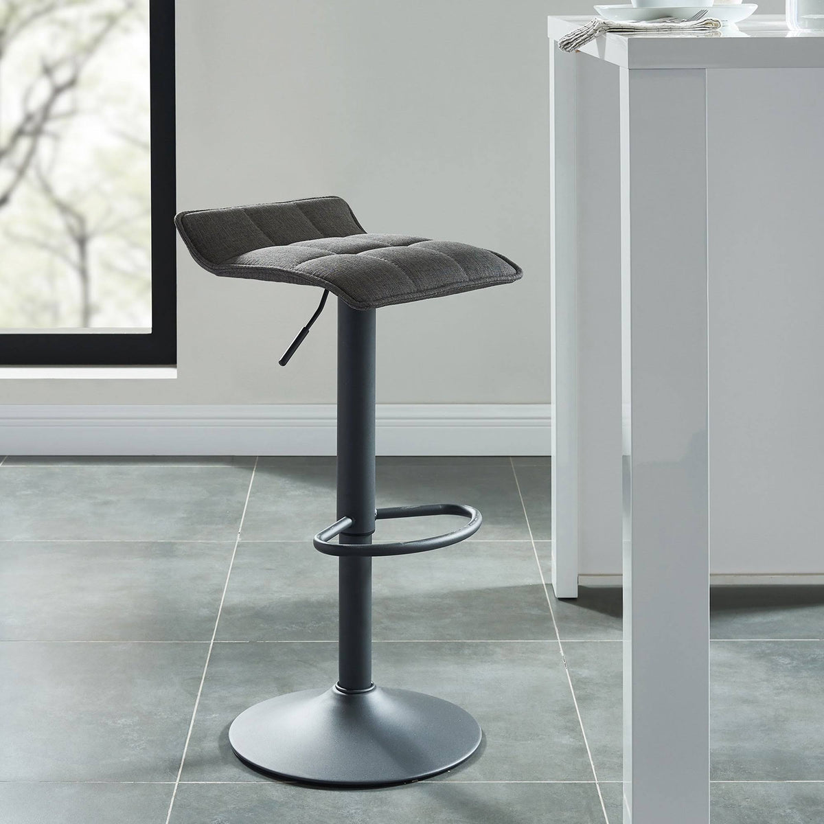 Grey Air Lift Stool, Set of 2 Y9541