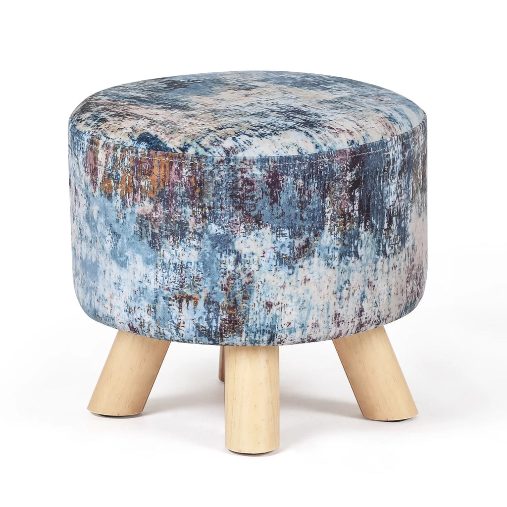 Round Fabric Padded Ottoman Foot Rest Stool N972548
