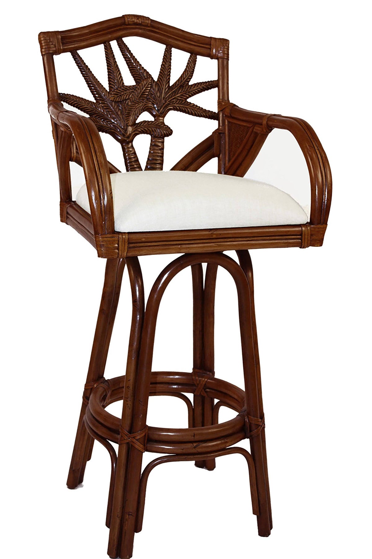Indoor Swivel Rattan Wicker Barstool X308791