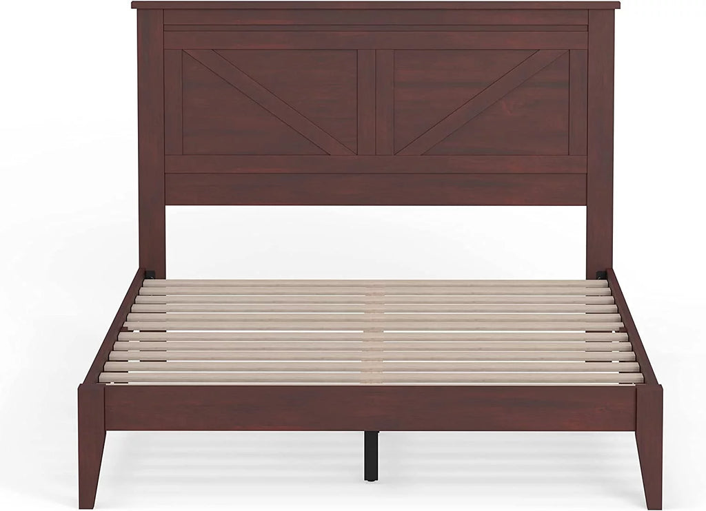 Solid Wood Platform Bed Full Q2076