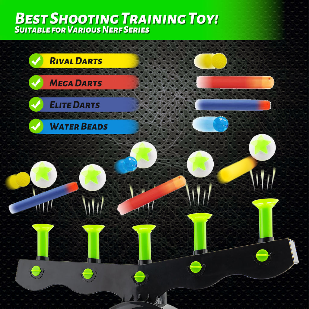 Glow in The Dark Floating Ball Target Practice Toys with 10 Soft Foam Balls B815