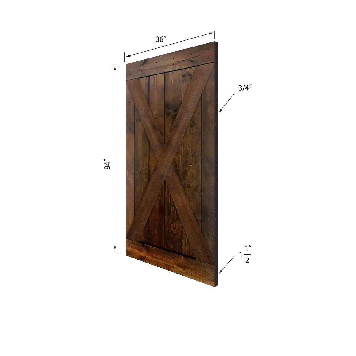 Black & White Contrast Wood Single Barn Door Y254