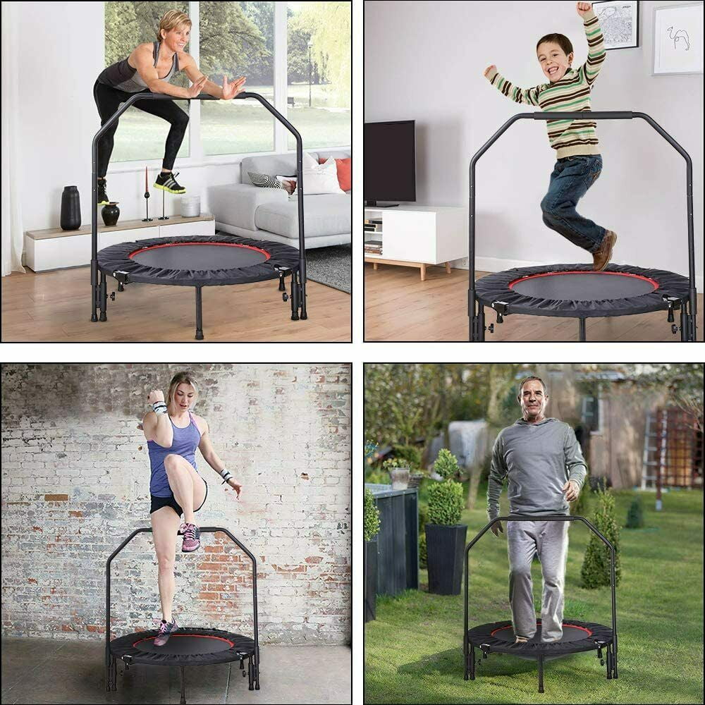 40 Foldable Mini Trampoline with Handrail R533786