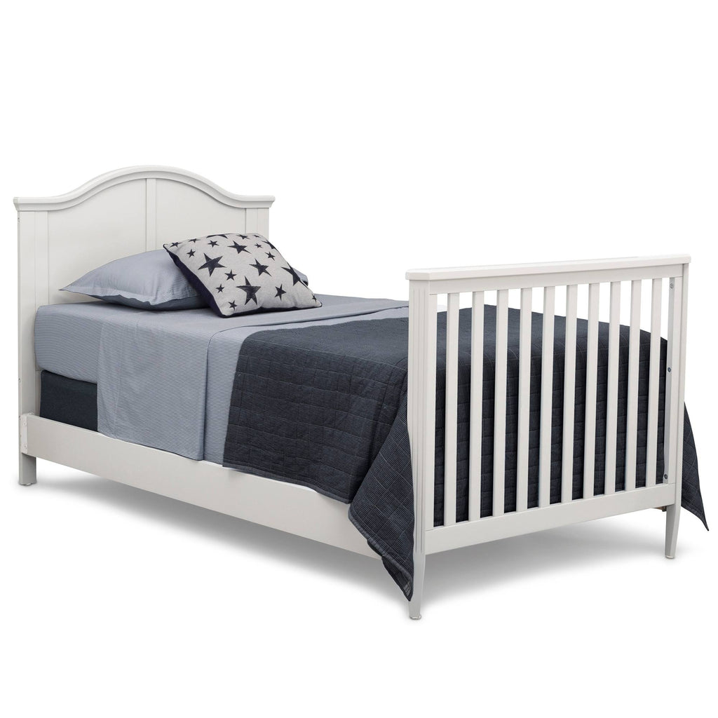 Mini Convertible Baby Crib with Mattress in Bianca White P166583