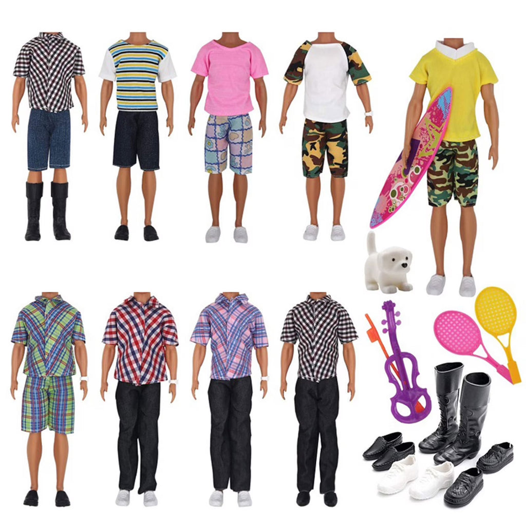 16 Pieces Boyfriend Dolls Clothing Shoes Handmade 11inch Toys M69652
