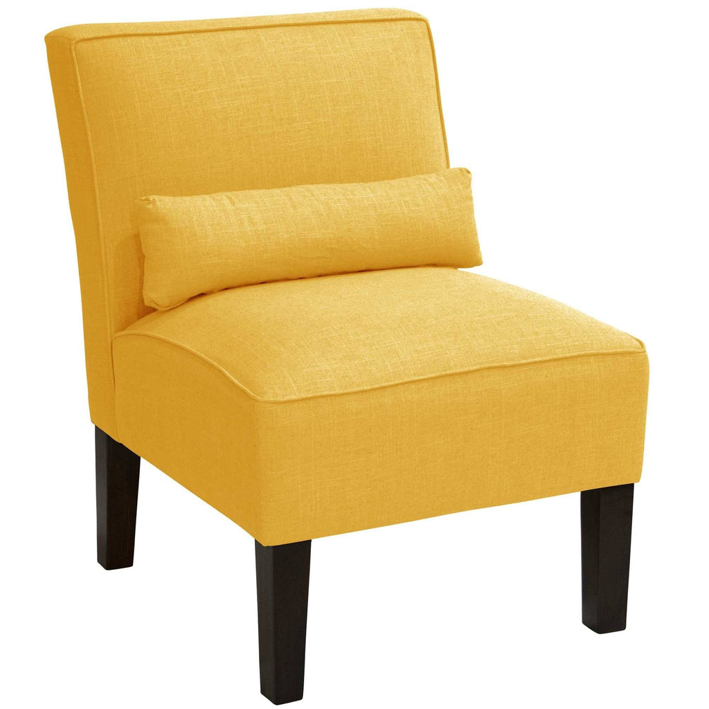 Navy Linen Armless Chair O12218