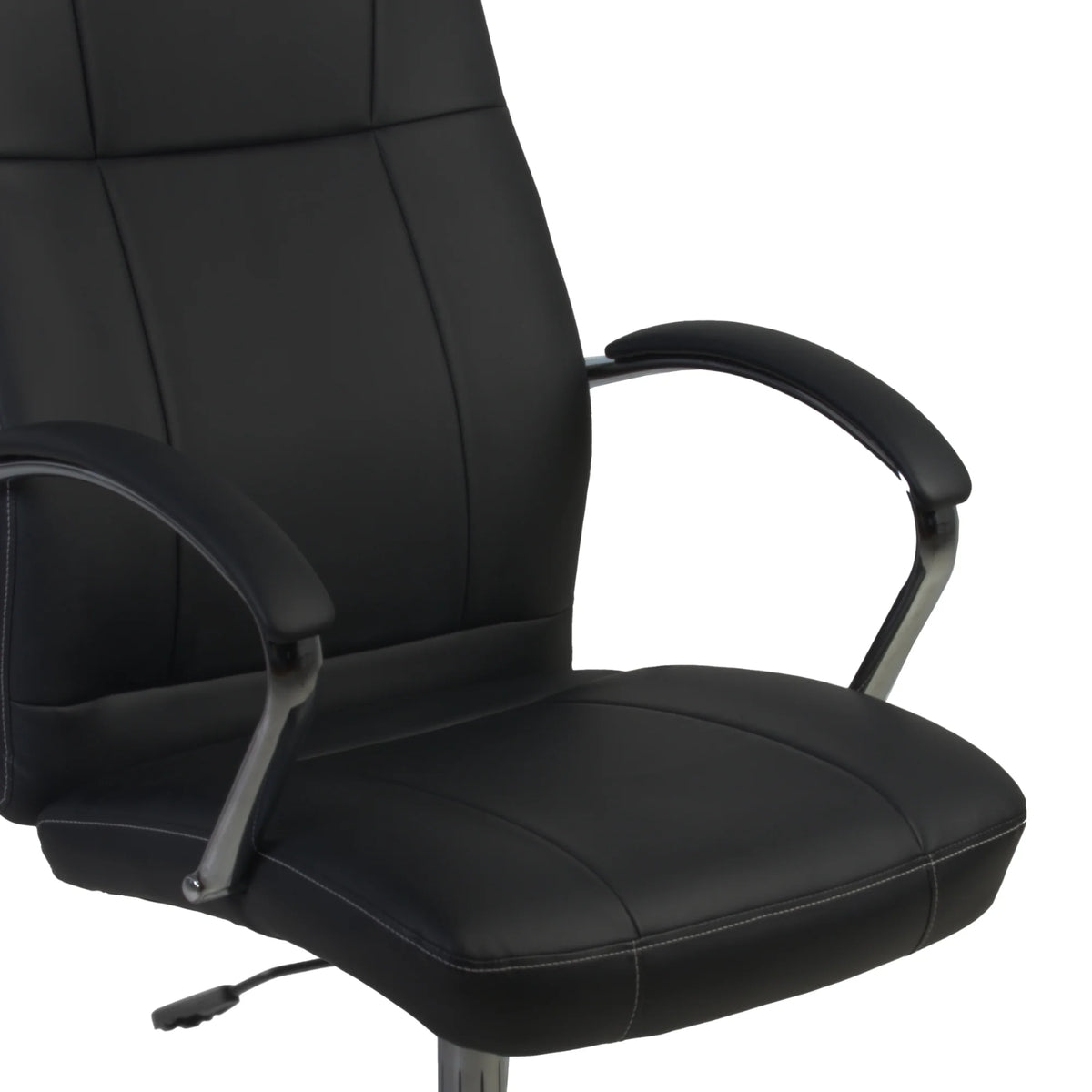 Black Leatherette Executive Office Chair with Arms N84354