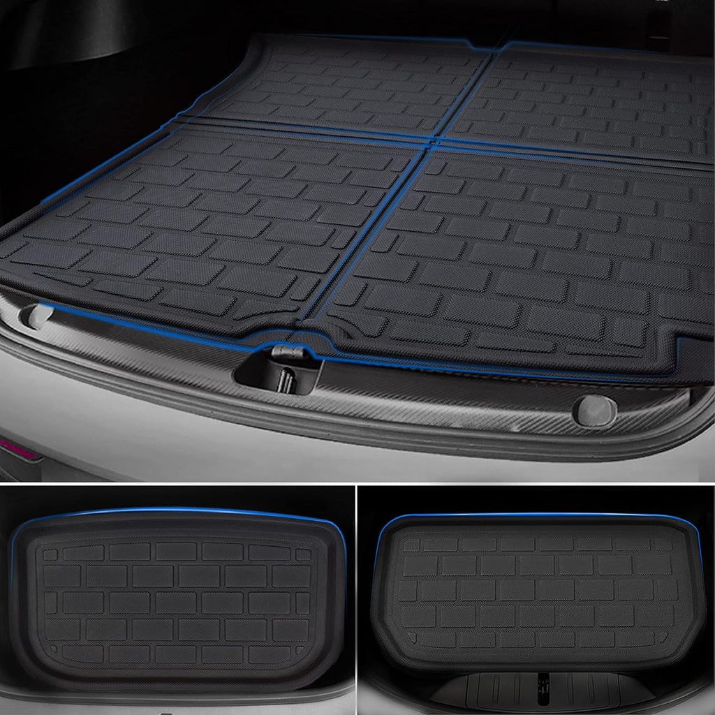 Waterproof Anti-Slip Trunk Mat Cargo Liner for Tesla Model Y 5-Seater (3 Pack) F7365