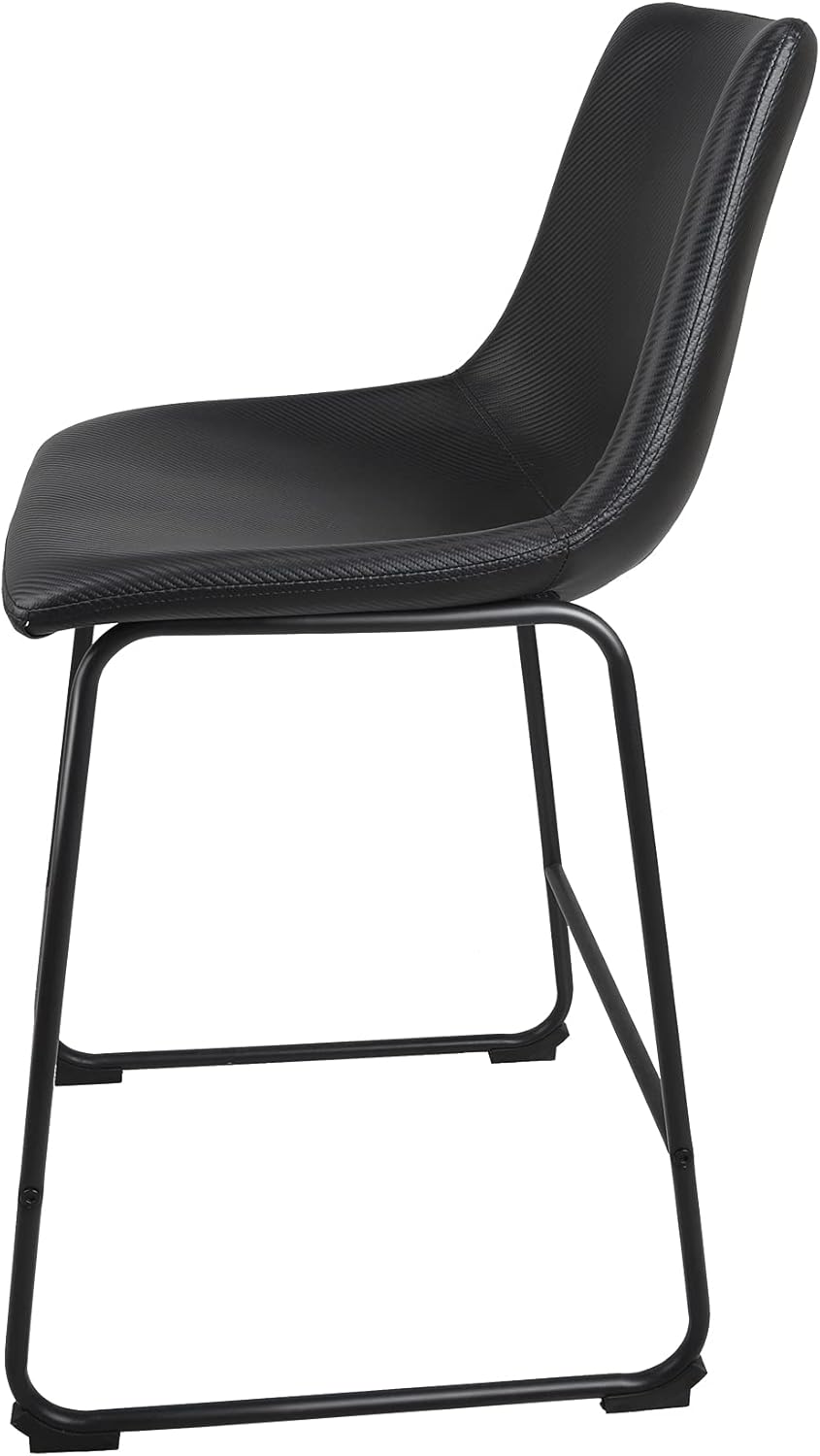 Black Metal Bar Stools Set of 2 Z10001