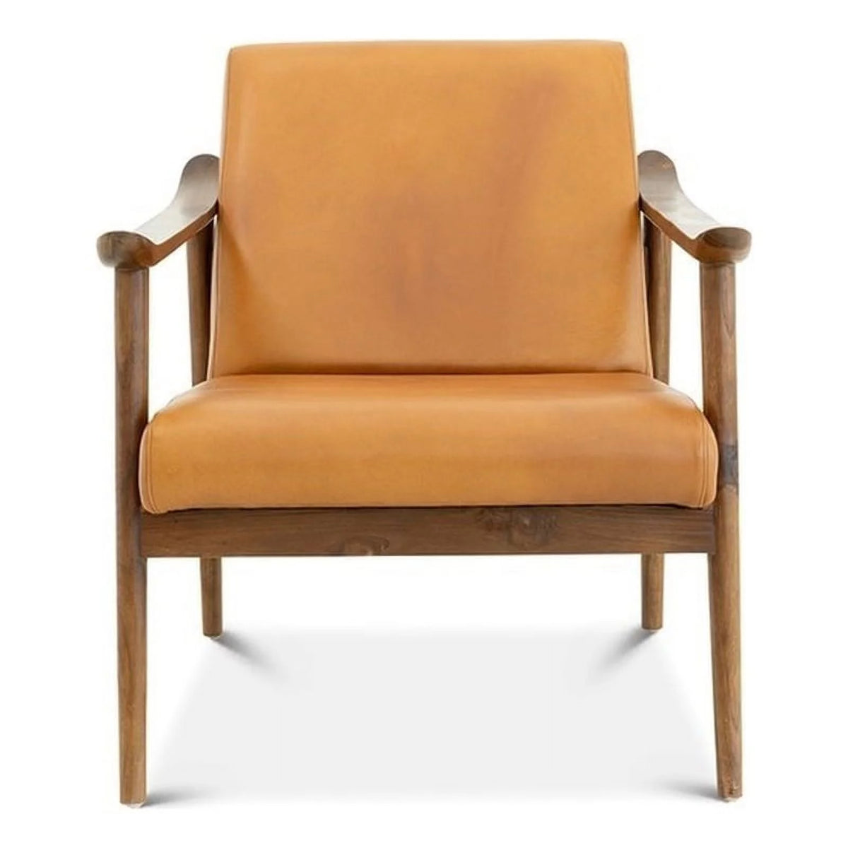 Mid-Century Modern Tight Back Leather Lounge Chair X709337