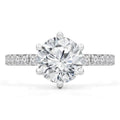 14K White Gold Round Diamond Solitaire Engagement Ring C185805