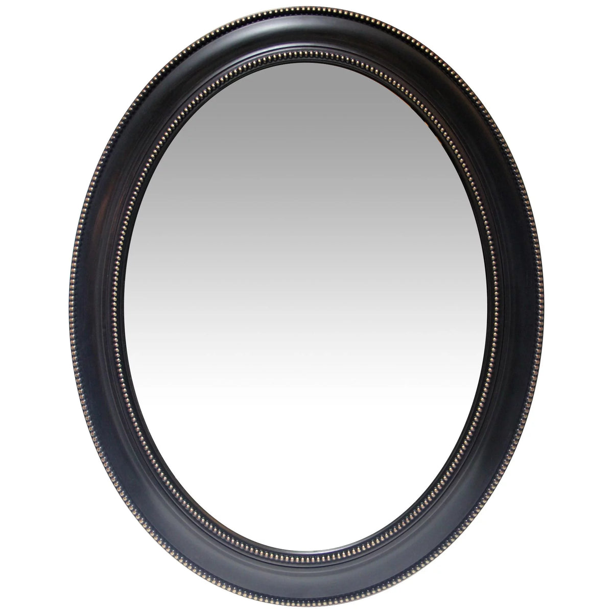 Black and Gold Oval 30-inch Wall Mirror K92064