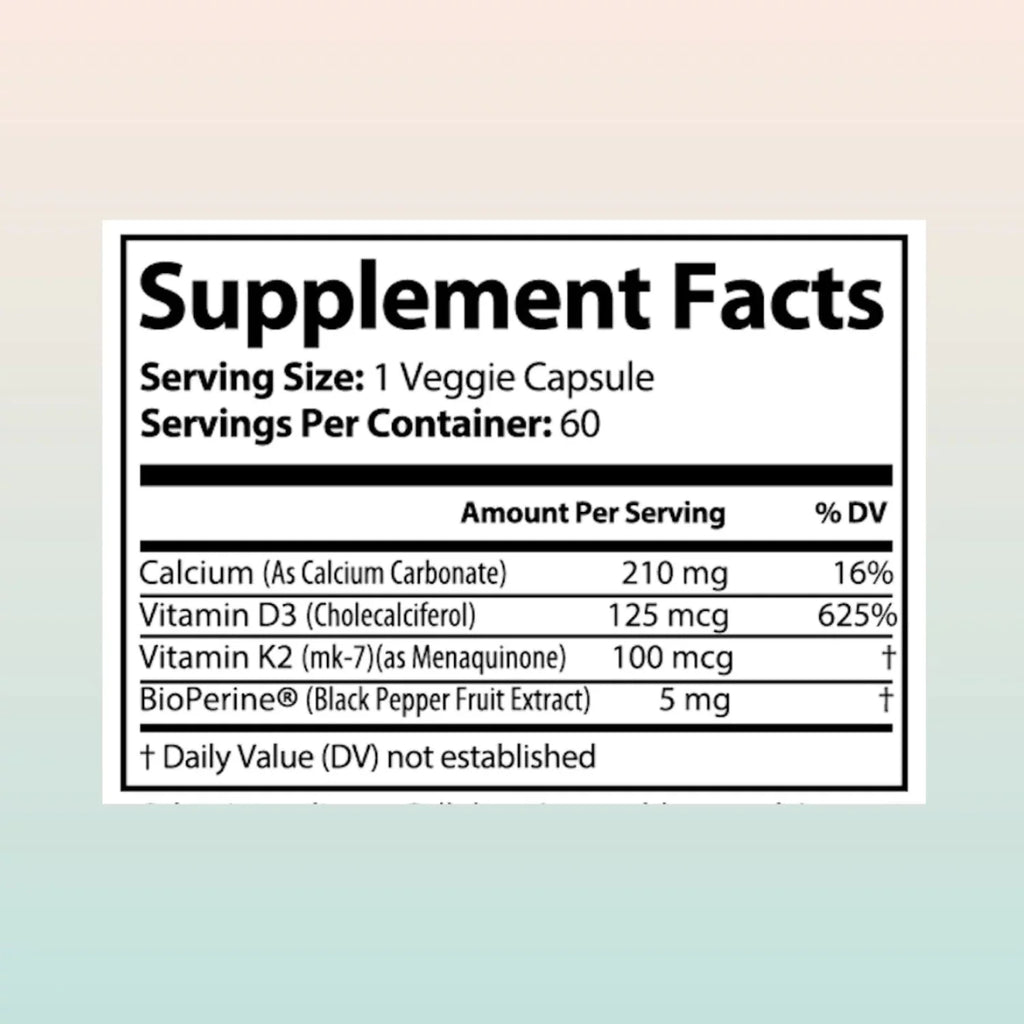 Vitamin K2 MK7 with D3 5000 IU Supplement 2-Pack L227