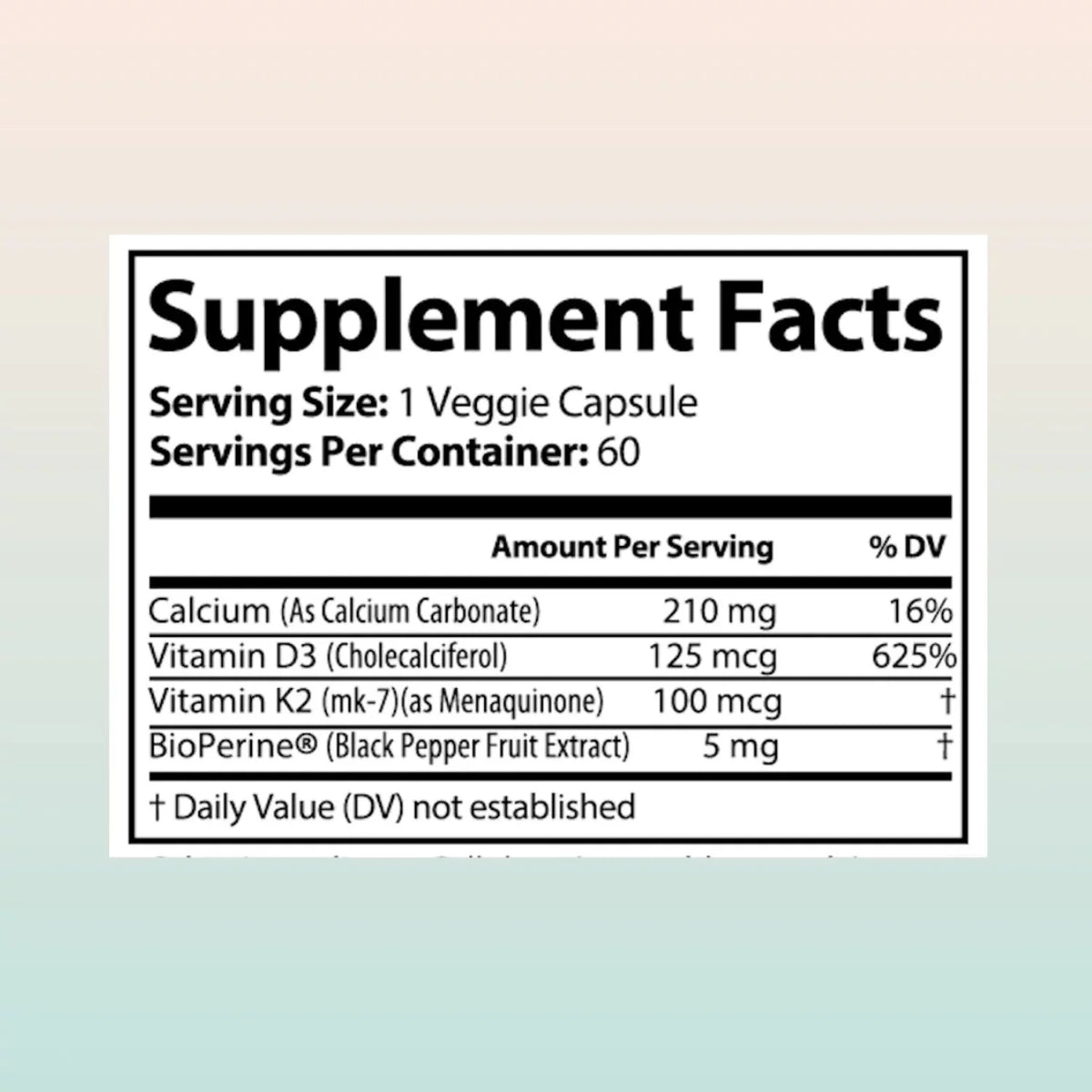 Vitamin K2 MK7 with D3 5000 IU Supplement 2-Pack L227