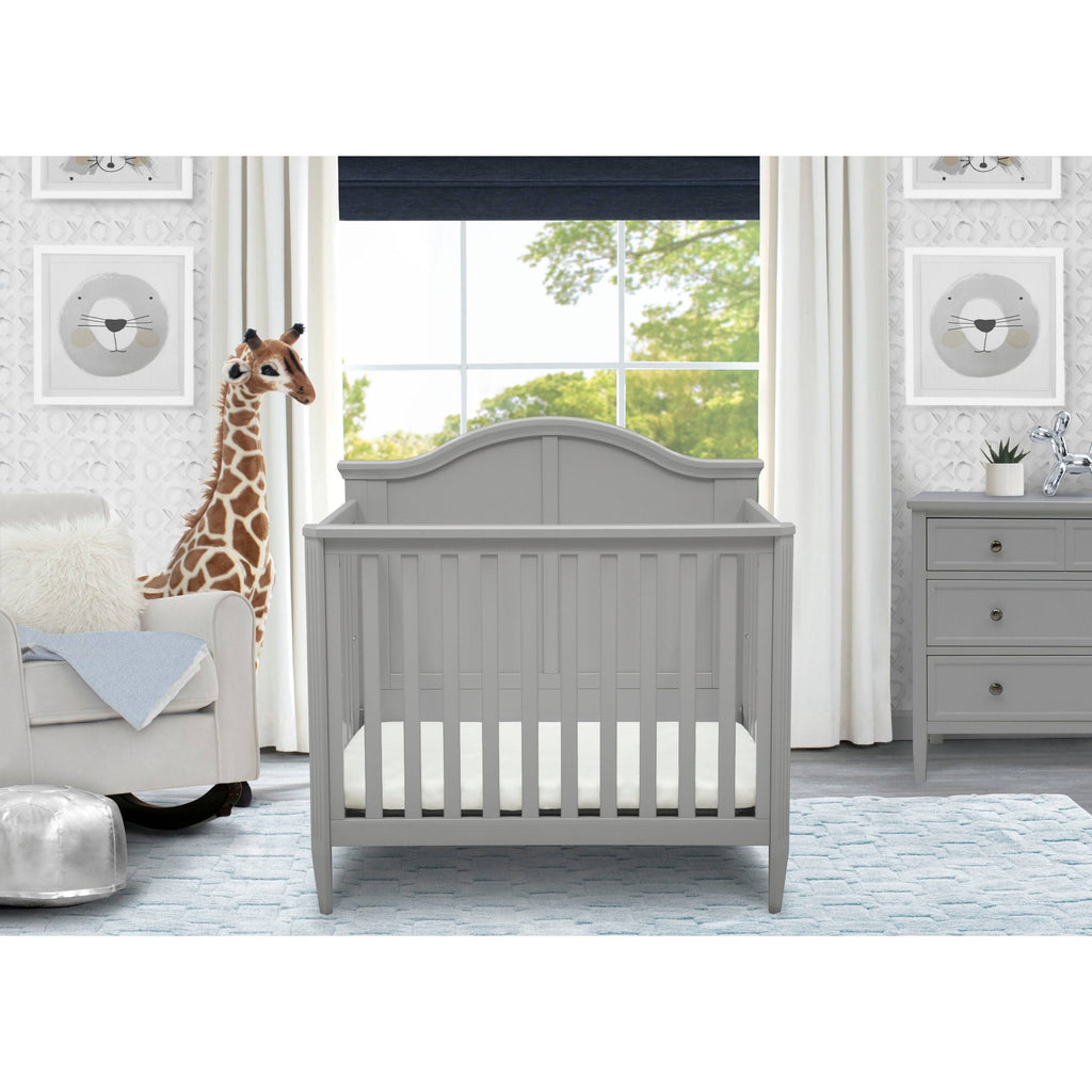 Mini Convertible Baby Crib with Mattress in Bianca White P166583