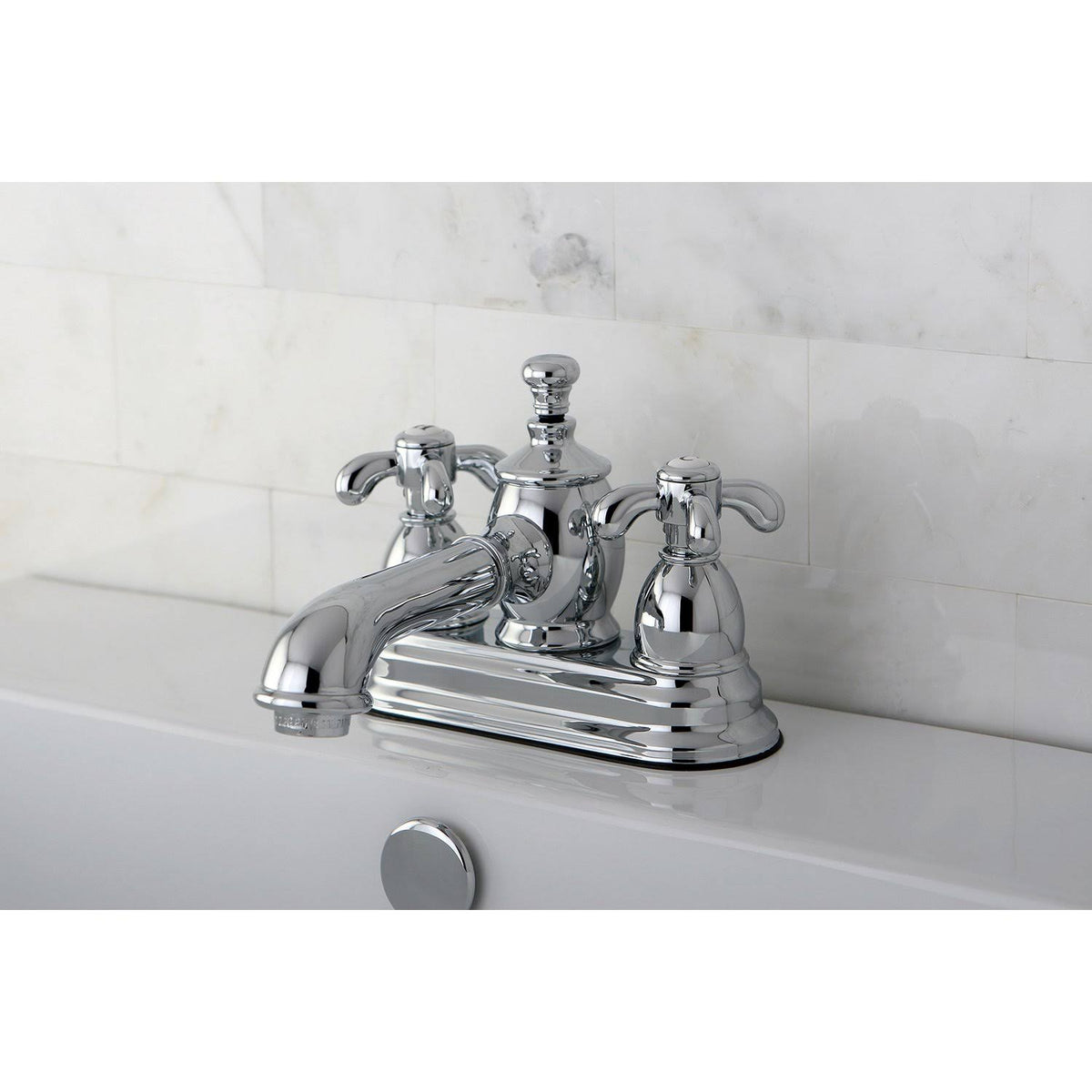 4x22 Centerset Bathroom Faucet, Brushed Nickel U89983
