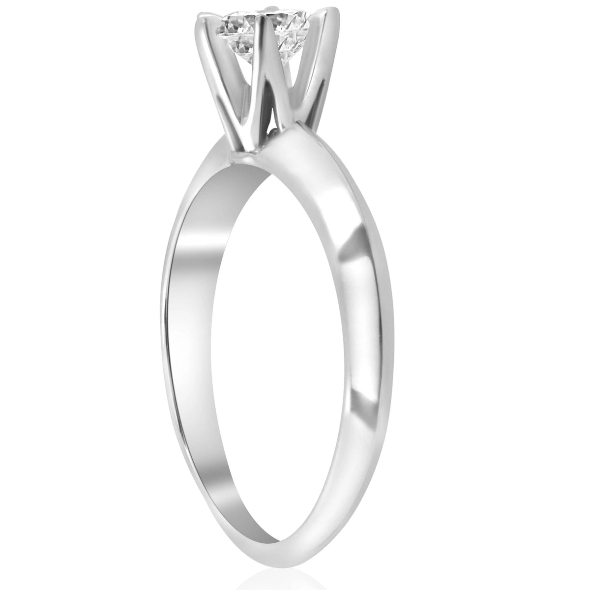 3/4ct Solitaire Diamond 14K White Gold Engagement Ring U4498