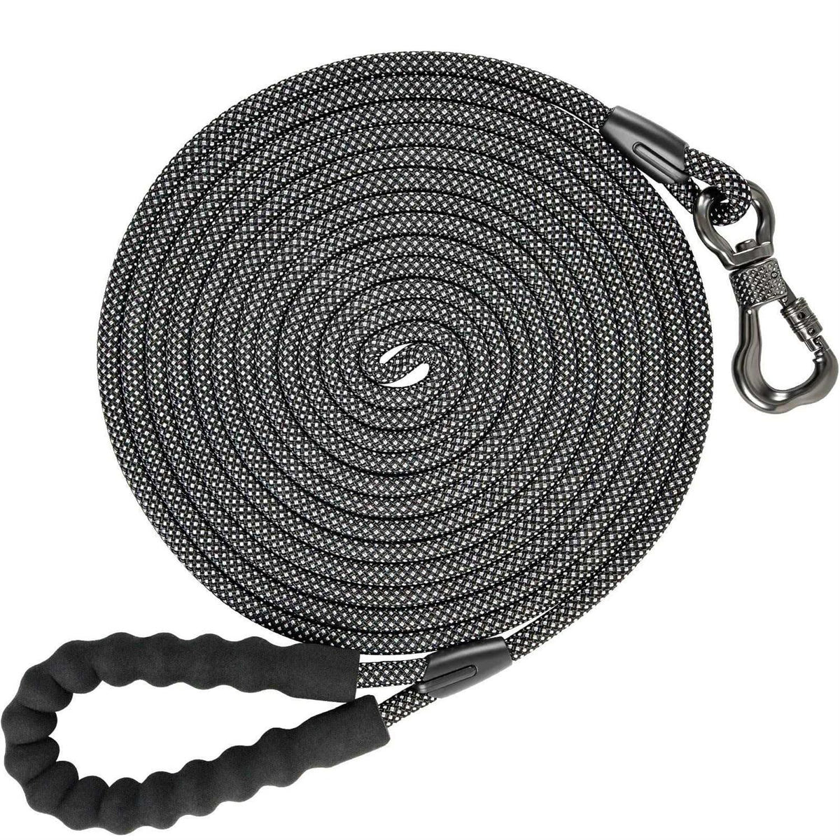 Rope Dog Leash with Swivel Lockable Hook and Padded Handle P339