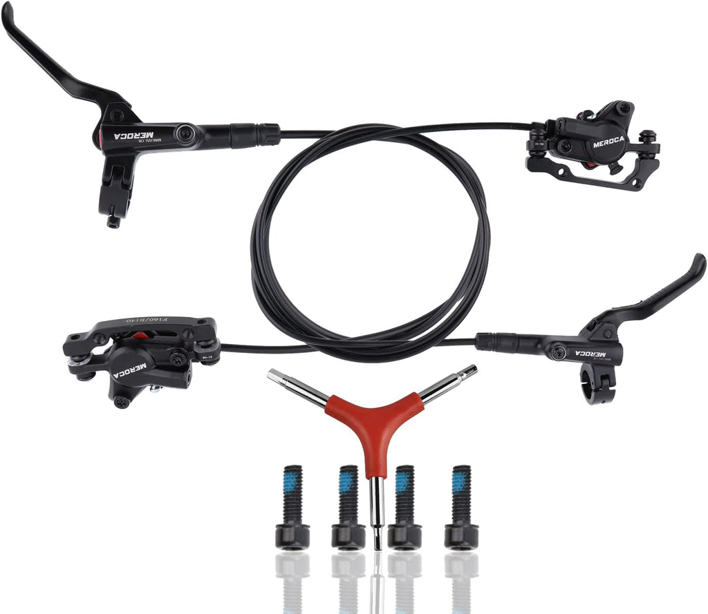 MTB Hydraulic Disc Brake Set with 160mm Rotors, Aluminum Alloy, Pack of 2 J600